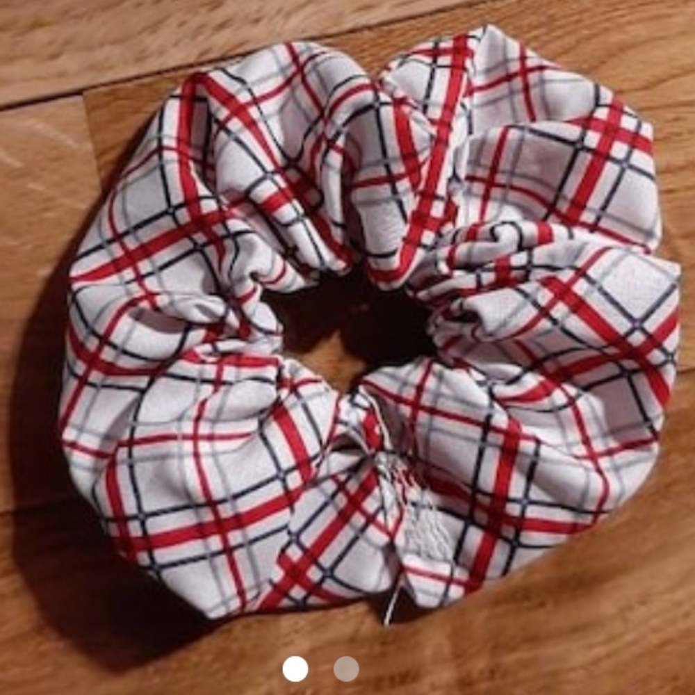 Red white & blue scrunchies